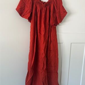 H&M Terracotta Off-Shoulder Dress